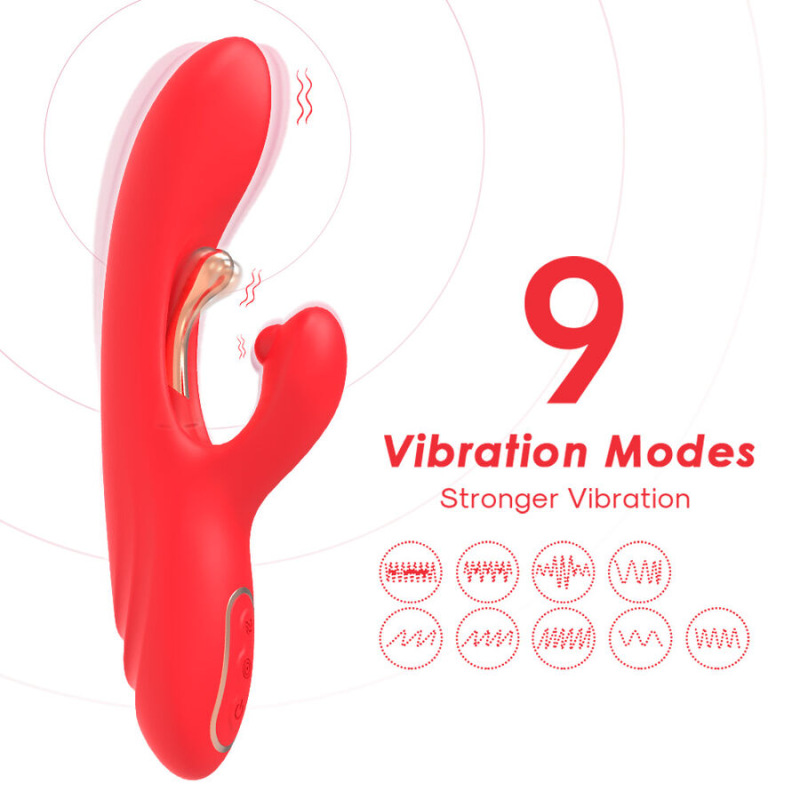 Armony - g-spot and clitoris stimulator vibrator with oscillating tongue red 2