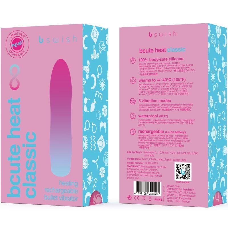 B swish - bcute infinite heat classic heatable vibrator pink 6