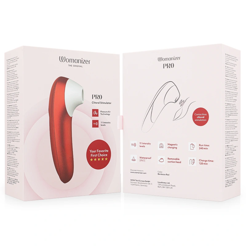 Womanizer - pro vibrant clitoral stimulator burgundy 6