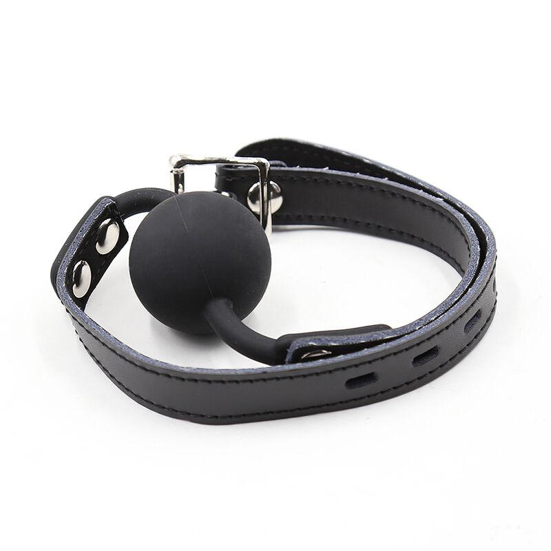 Ohmama Fetish Silicone Ball Gag With Leather Belt