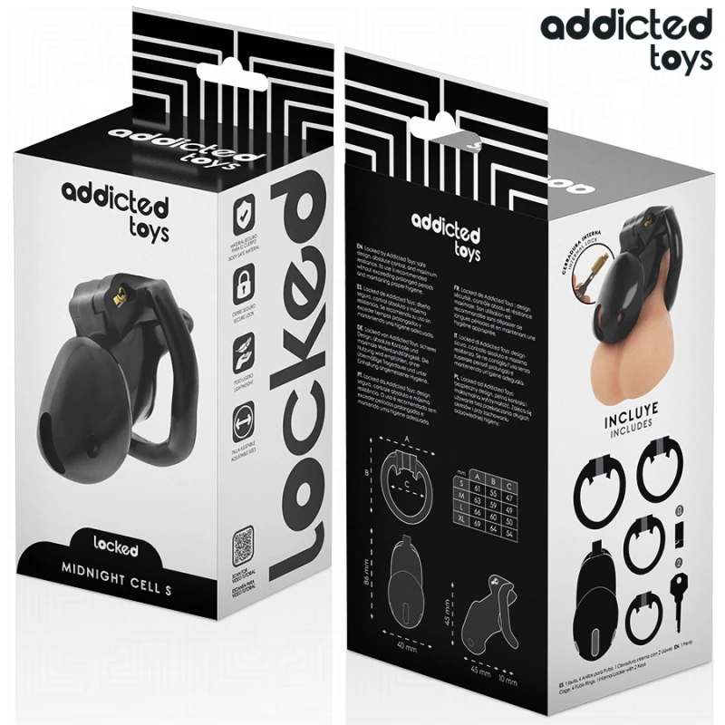 Addicted toys locked - mindnight cell penis cage size s 4.8 cm 5