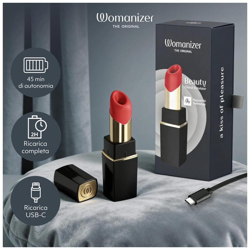 Womanizer - beauty suction clitoral stimulator 6 intensity levels black and gold 13