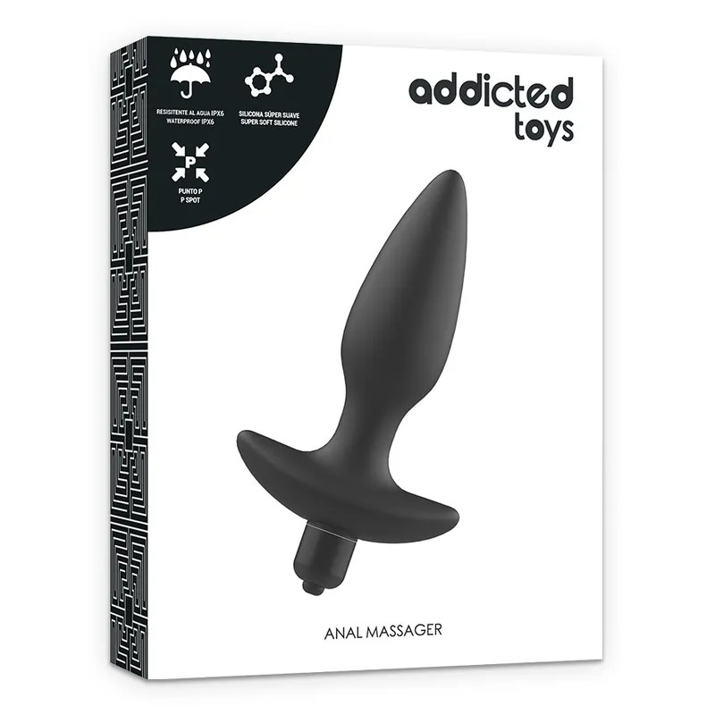 Addicted Toys Anal Plug Massager With Vibration Black - Análny Vibrátor 5