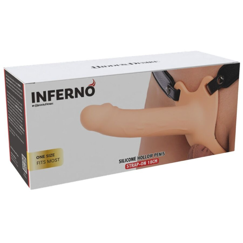 Hidden desire - inferno penis sleeve strap-on silicone 18 cm 5