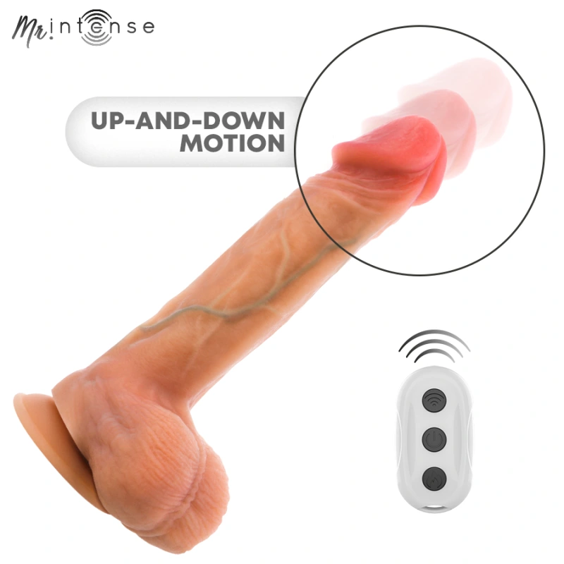 Mr intense - logan vibrator dildo silicone with heat effect and remote control 20 cm -Ø- 4,1 cm 5