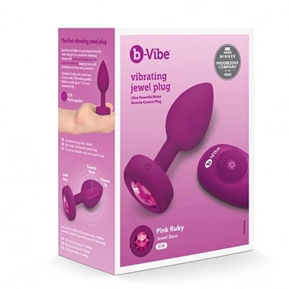 B-Vibe - Vibrating Jewel Plug S/M Pink Ruby