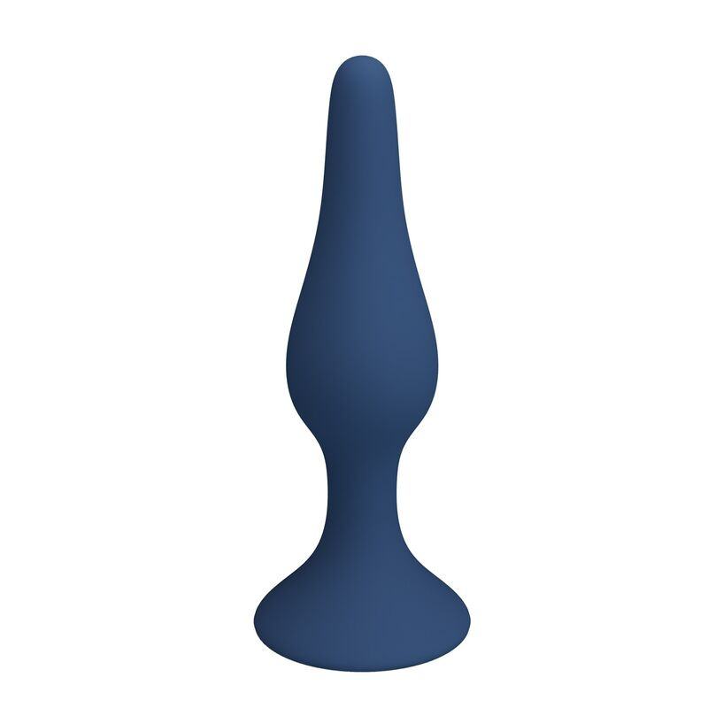 Mr play - slim silicone anal plug blue l 3