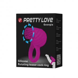 Silicone Rotating And Teaser Cock Ring Georgia Pretty Love