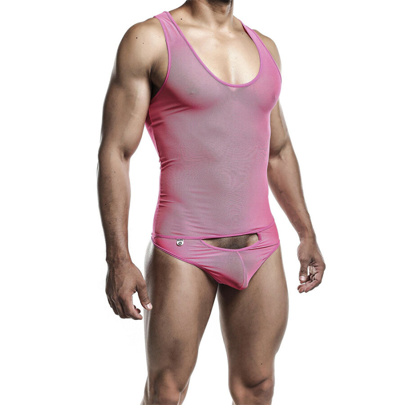 Mob - transparent pink bodysheer size l/xl 2