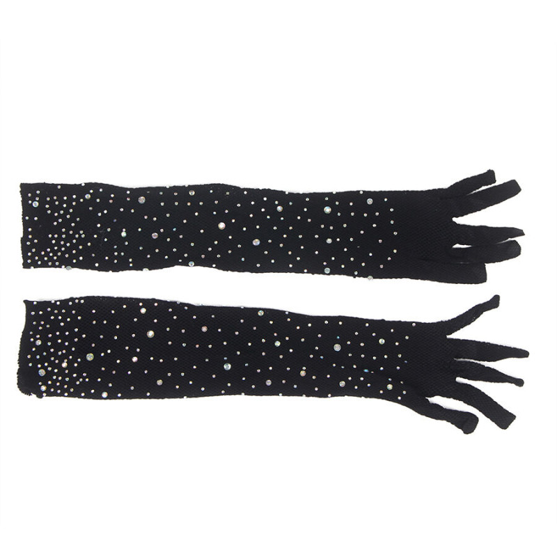 Subblime - 957469shine transparent gloves black s/m 3