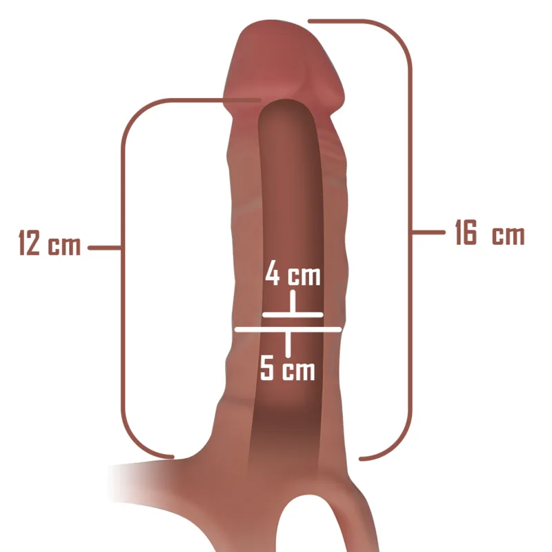 Intense - Hollow Strap-On Extender 16 X 3.5 Cm 3