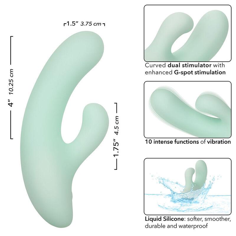 Calexotics - pacifica fiji vibrator & estimulator g spot 10 vibrations aqua