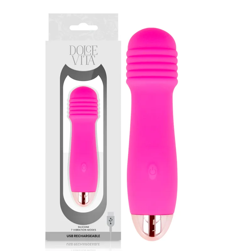 Dolce Vita Rechargeable Vibrator Three Pink 10 Speeds
