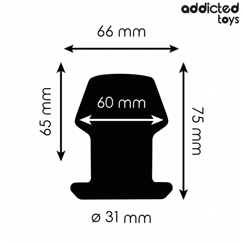 Addicted toys - extreme hollow anal plug silicone size s 7.5 cm 3
