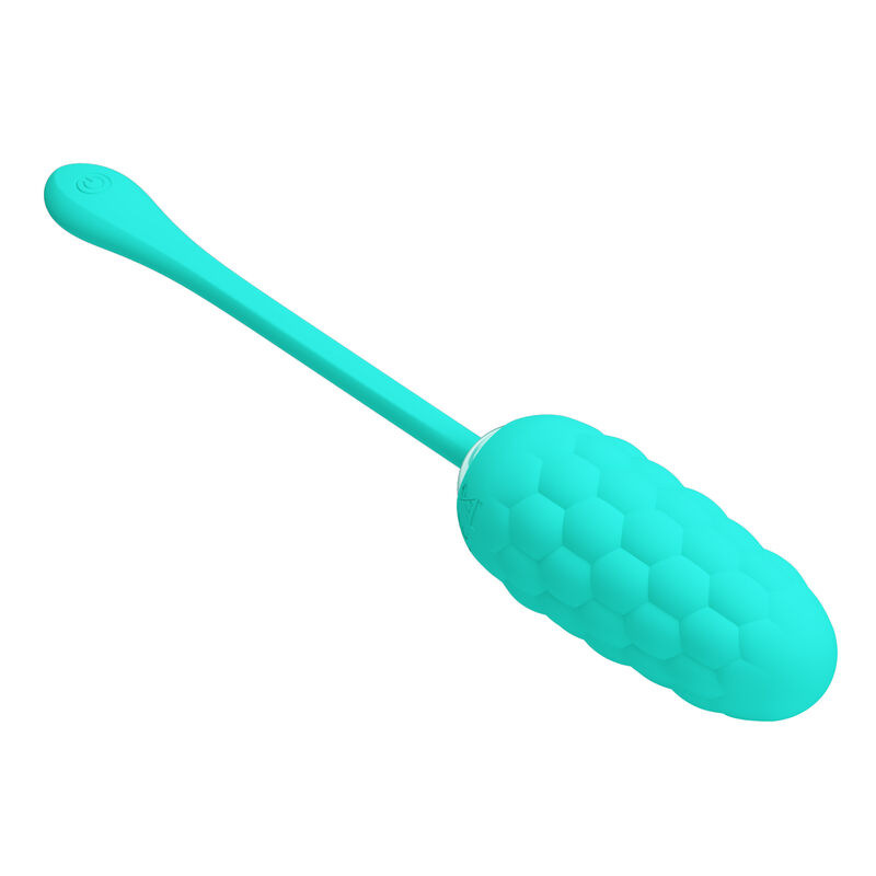 Pretty love - vibrating egg with aqua green rechargeable marine texture 9