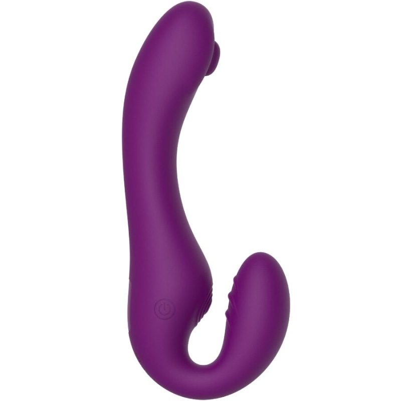 Xocoon - 2 in 1 strapless strap-on vibrator with remote control purple 9