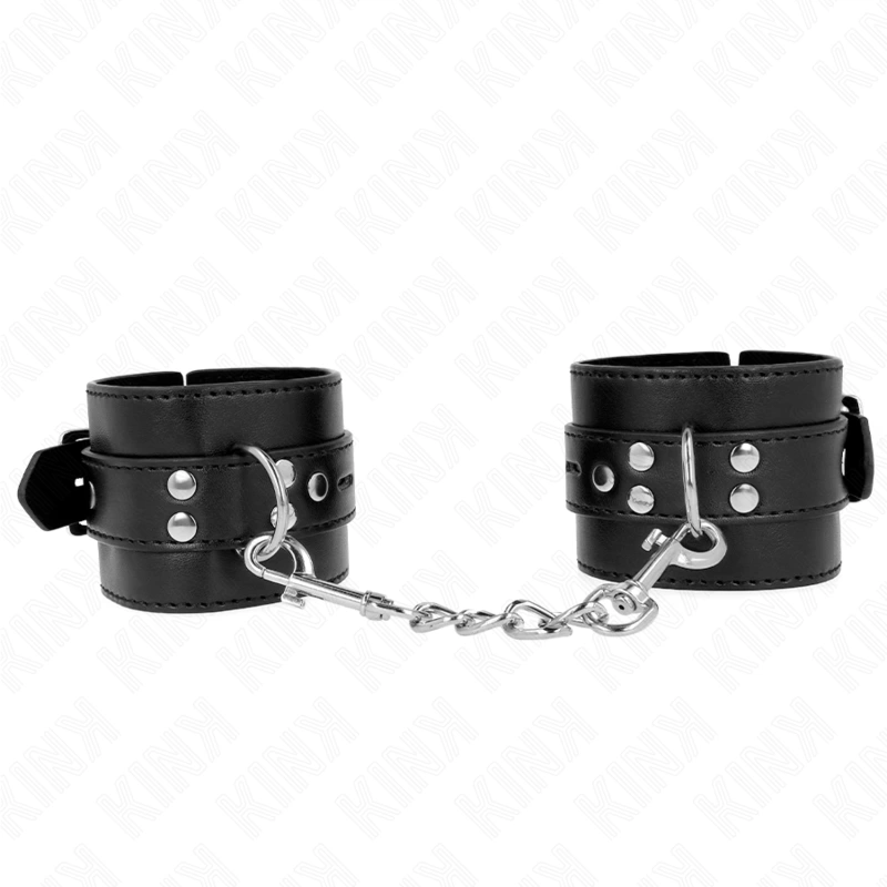 Kink - wrist restraints black with black belt adjustable 17-28 cm x 6 cm 3