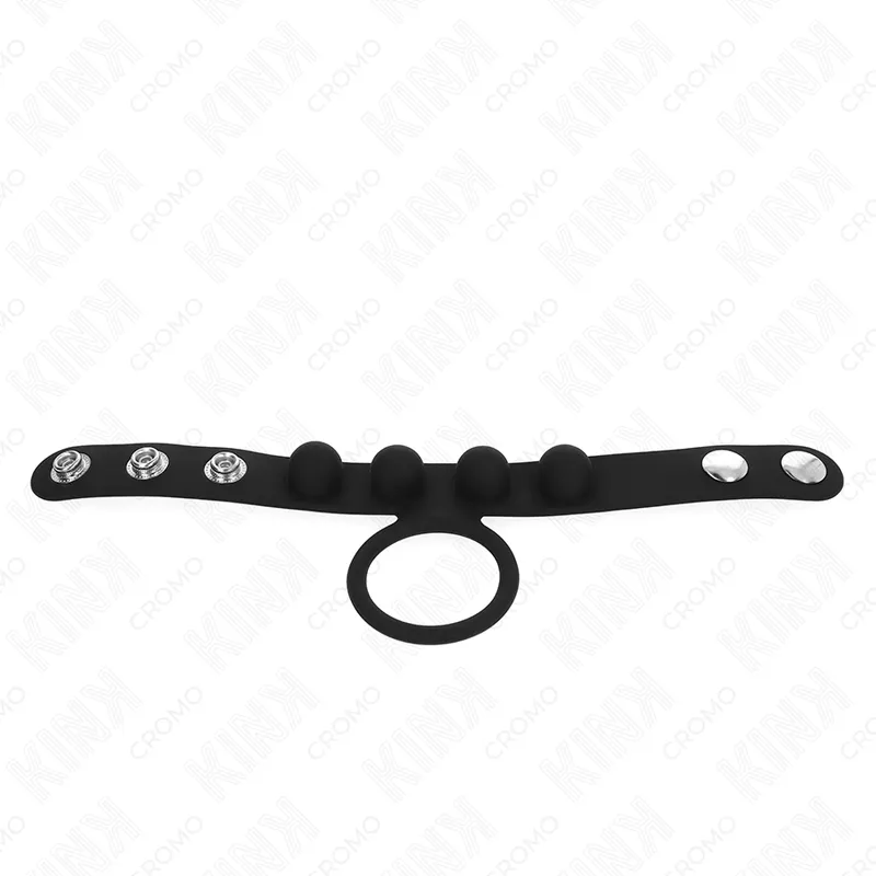 Kink - leather penis ring 3.5 cm with pressure closure 23 x 2 cm