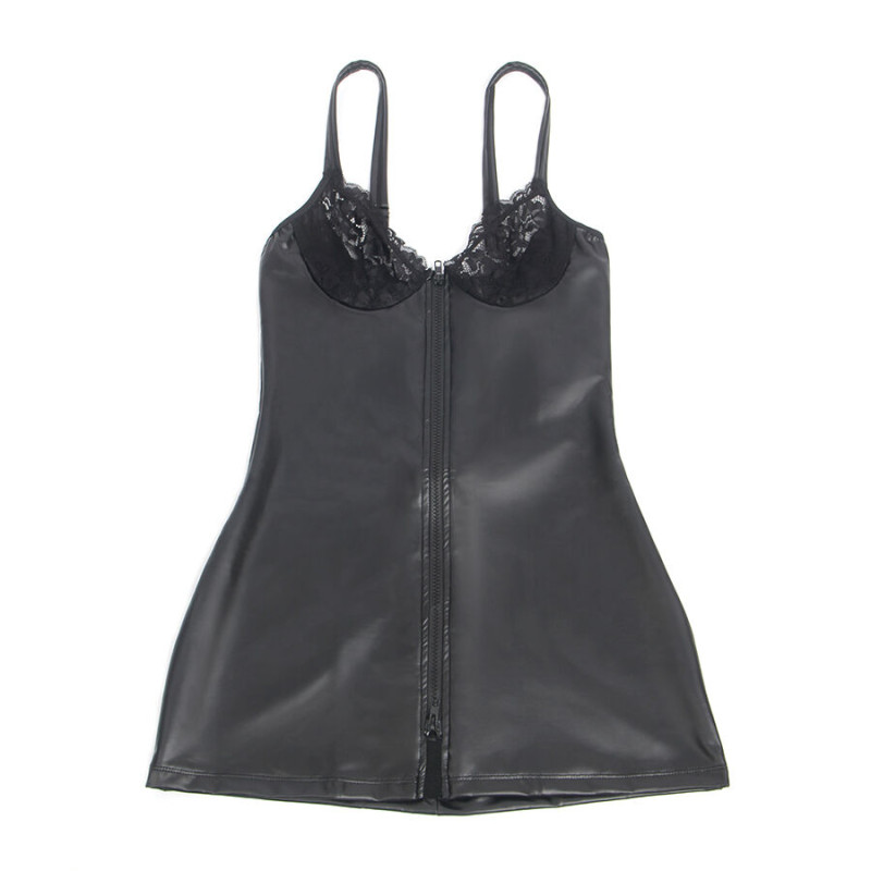 Subblime - 957575 leather zip dress black l/xl 4