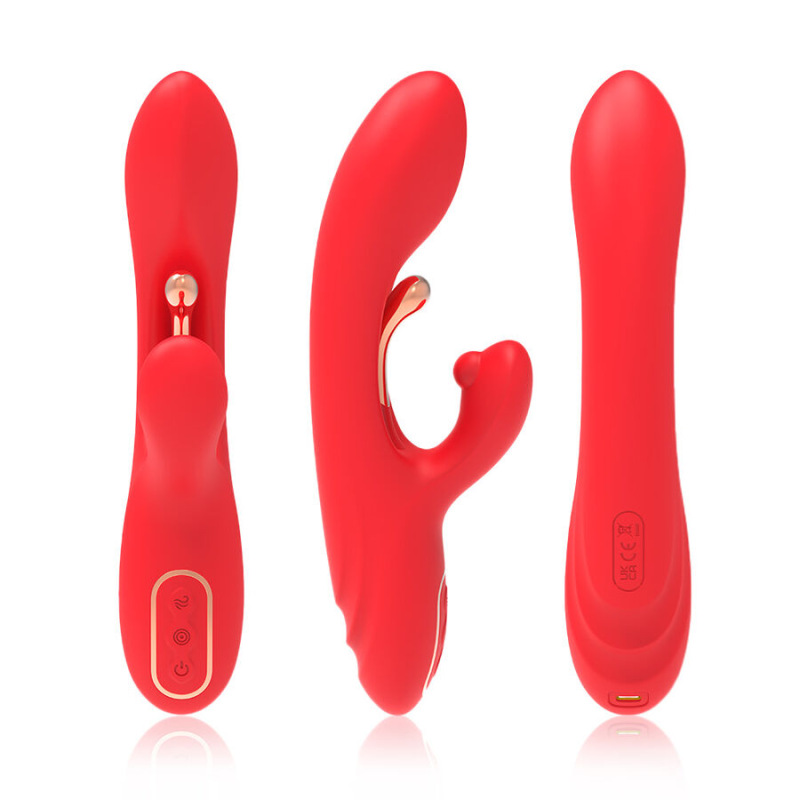 Armony - g-spot and clitoris stimulator vibrator with oscillating tongue red 3