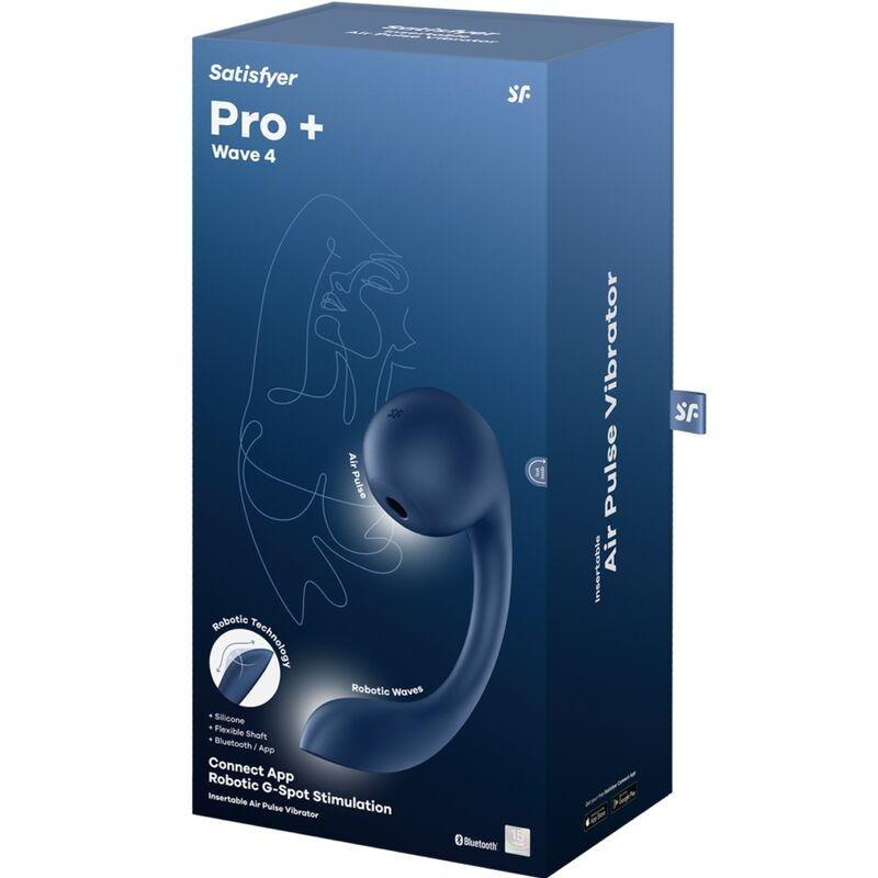 Satisfyer - pro+ wave 4 g-spot & air pulse stimulator free app dark blue 5