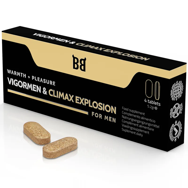 Blackbull By Spartan - Vigormen & Climax Explosion Warmth + Pleasure For Men 4 Tablets
