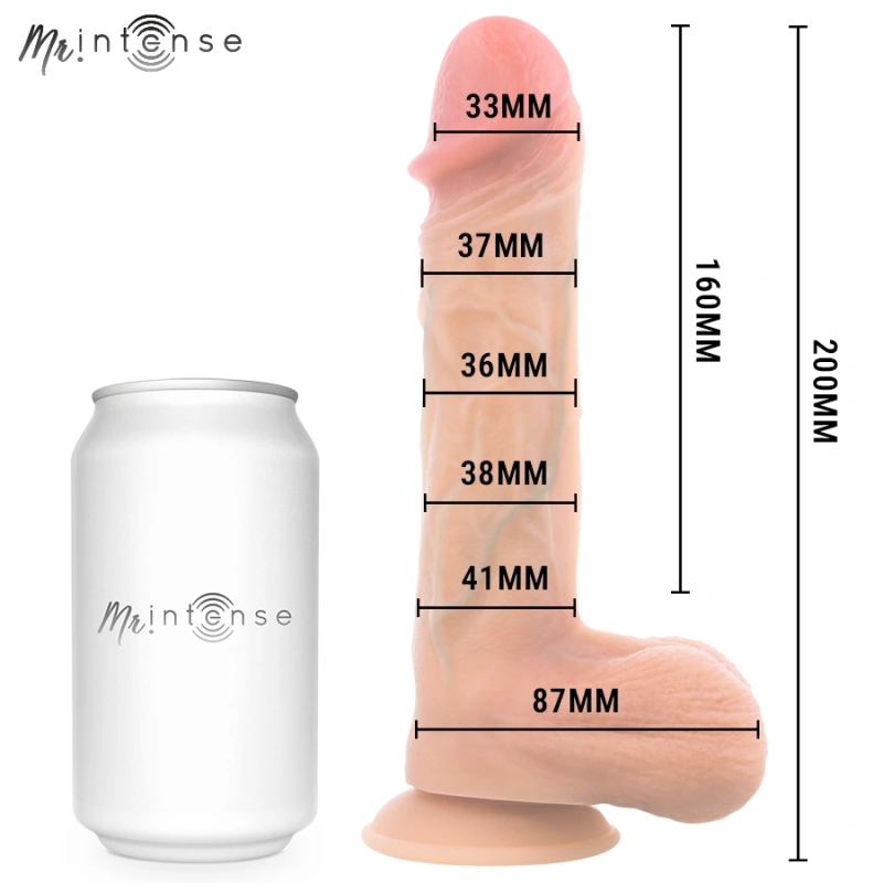 Mr intense - logan vibrator dildo silicone with heat effect and remote control 20 cm -Ø- 4,1 cm 9