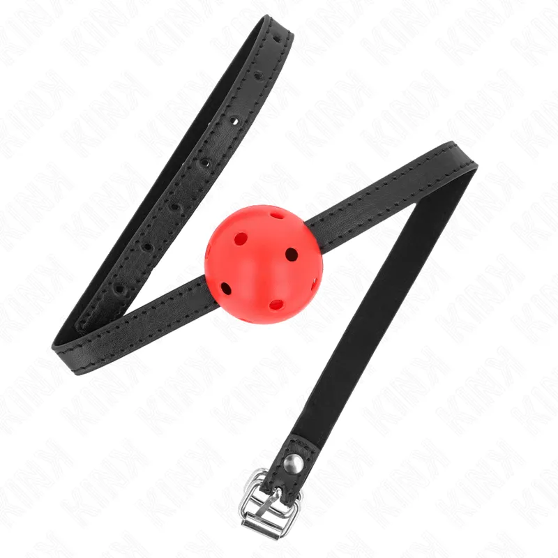 Kink - Simplicity Red Breathable 4.5 Cm Ball Gag 62 X 1.5 Cm 1