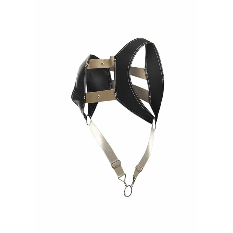 Mob - dngeon harness with golden penis ring one size 7