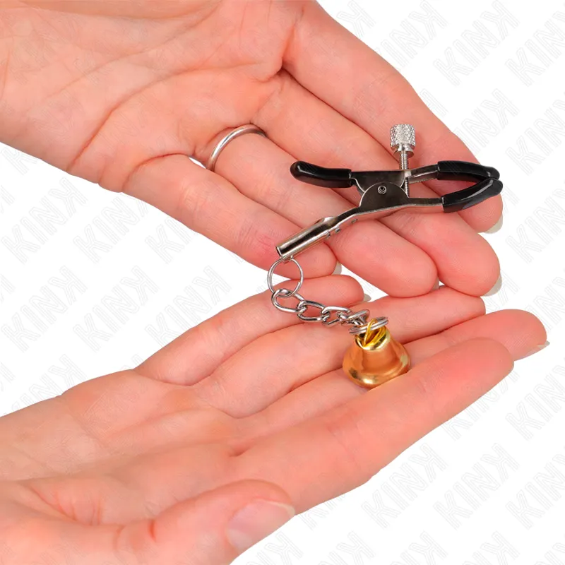 Kink - Gold Bell Pendant Nipple Clamps 6 Cm 2