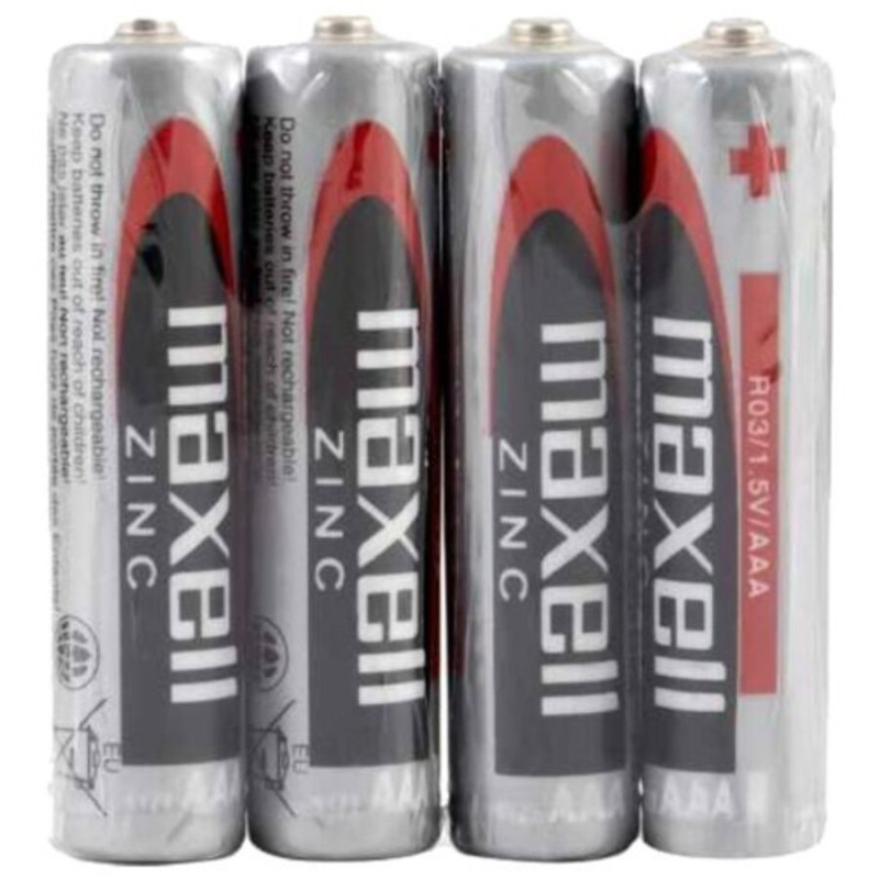 Maxell - battery salina manganeso aaa r03 retractil*4