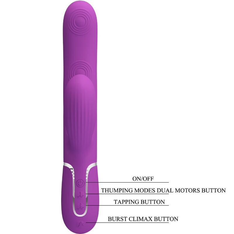 Pretty love - perlita 3 in 1 multifunction rabbit vibrator purple 5