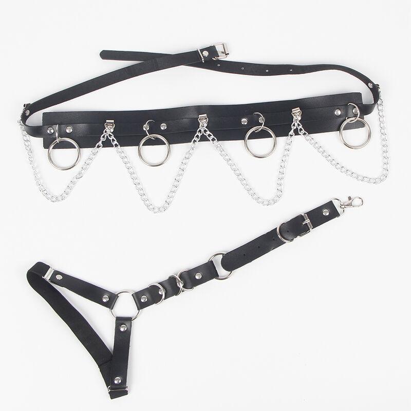 Subblime - Belt And Garter Harness With Rings And Chaindetail One Size 3