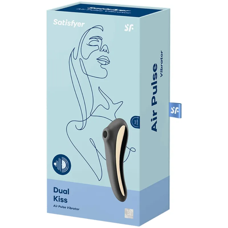 Satisfyer Dual Kiss Clit Stimulating Black - Stimulátor Klitorisu