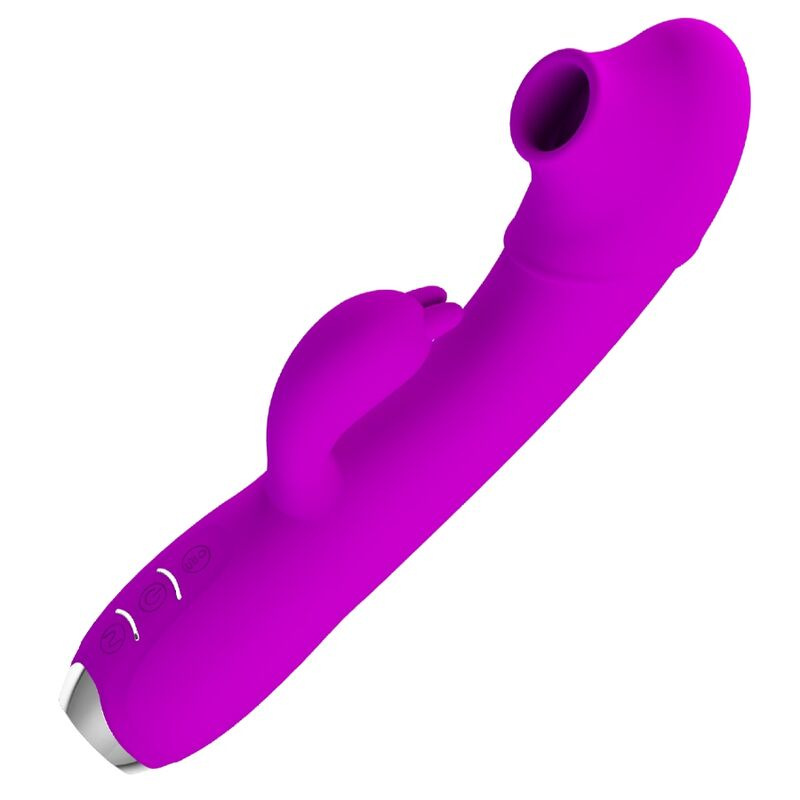Pretty love - regina rechargeable vibrator-suction gel purple