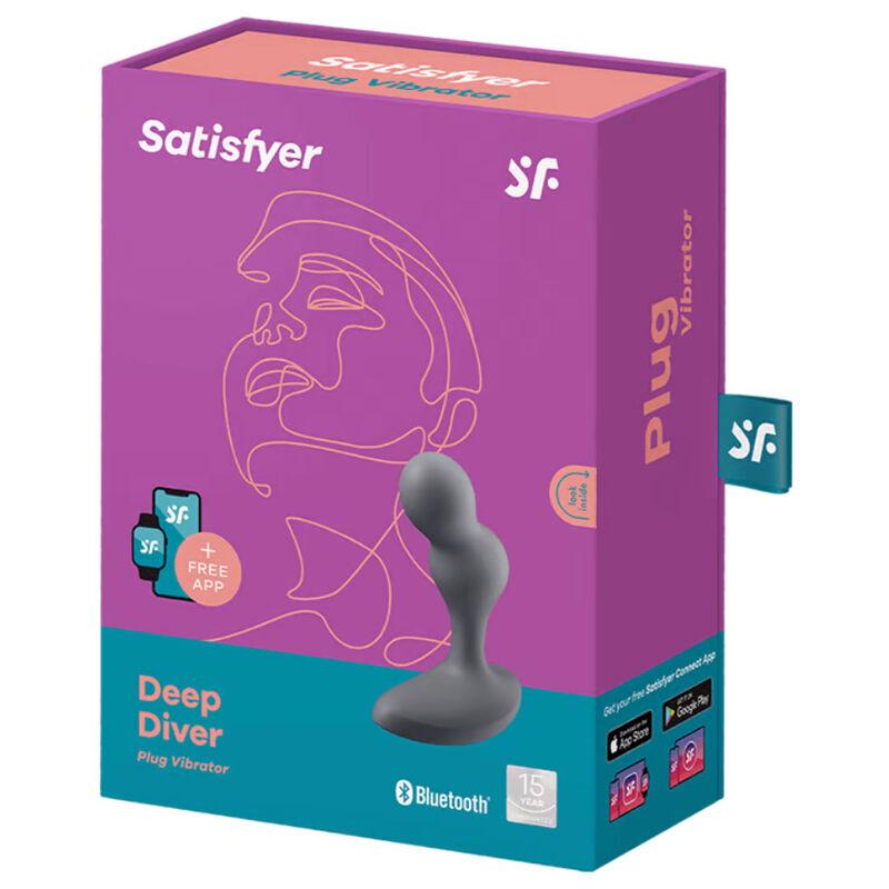 Satisfyer Deep Diver Vibrating Plug Grey - Análny Kolík