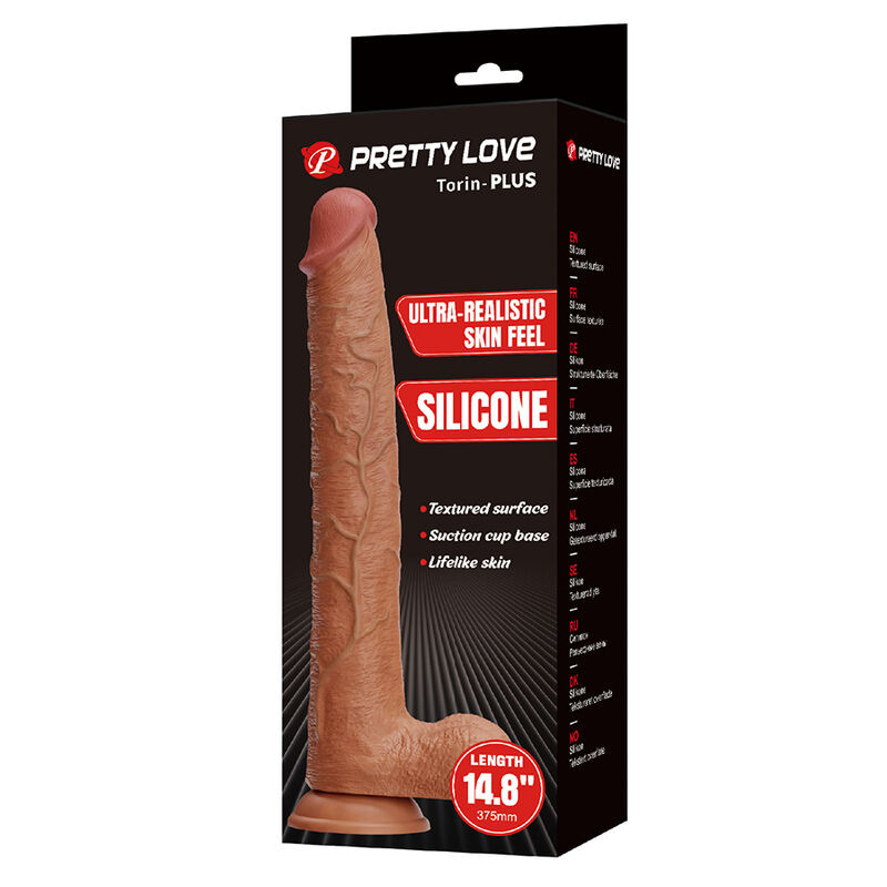 Pretty love - terin plus realistic silicone dildo with suction cup 37.6 cm Ø 5.5 cm 7
