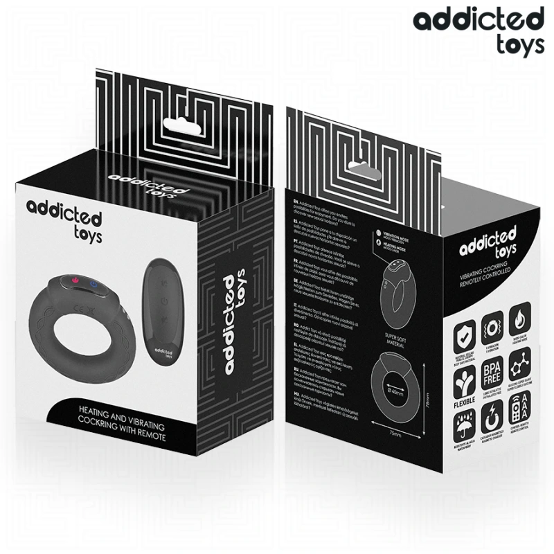 Addicted toys - heating effect vibrating cock ring remote control 6
