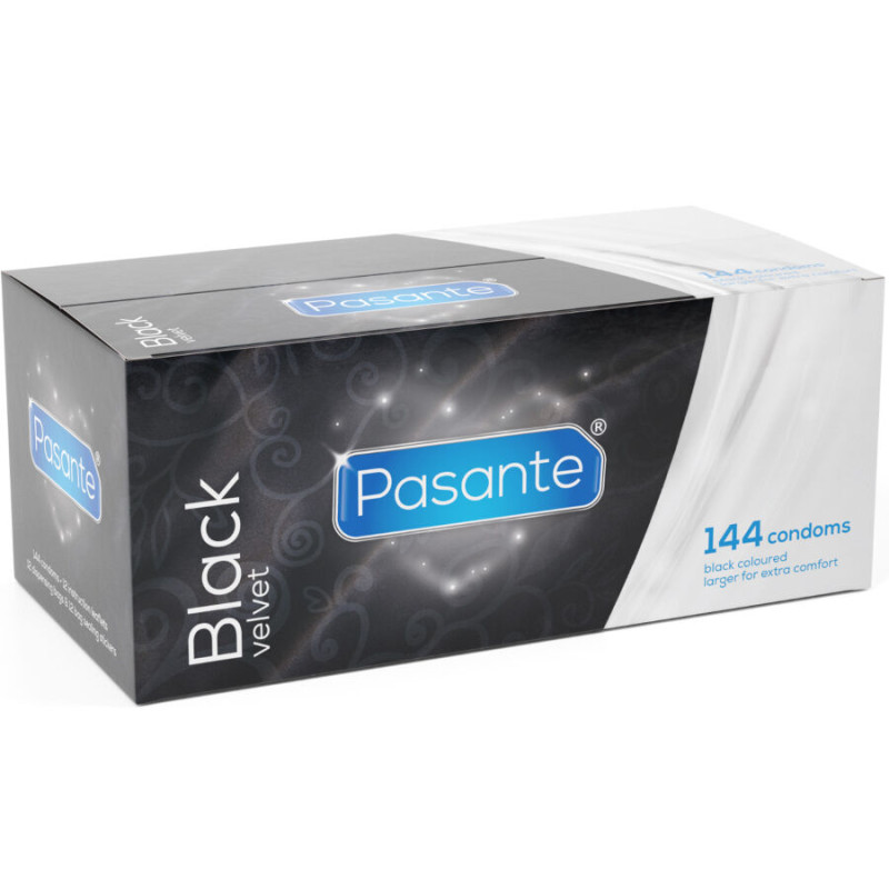 Pasante - black velvet condoms box 144 units