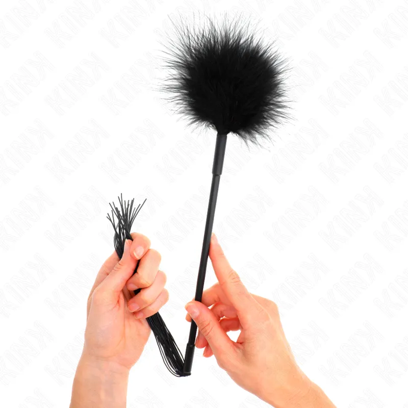 Kink - Silicone Whip With Feathers For Tickle 47 Cm 3