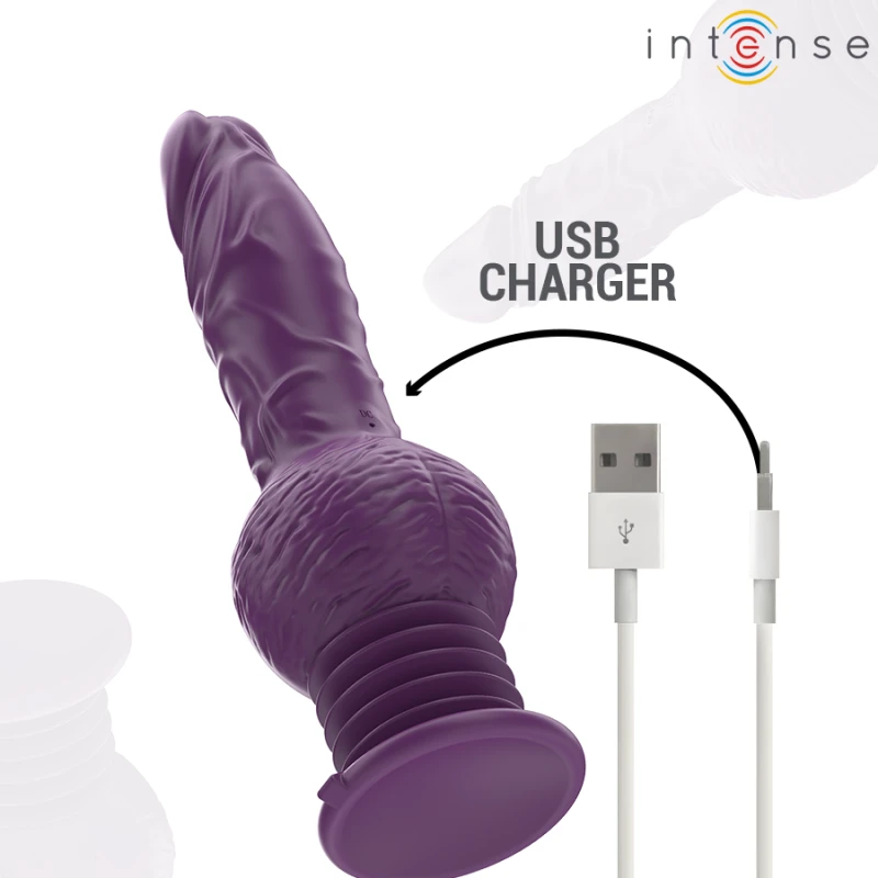 Intense - tatum multifunction vibrator with up and down vibration 24 cm purple 6