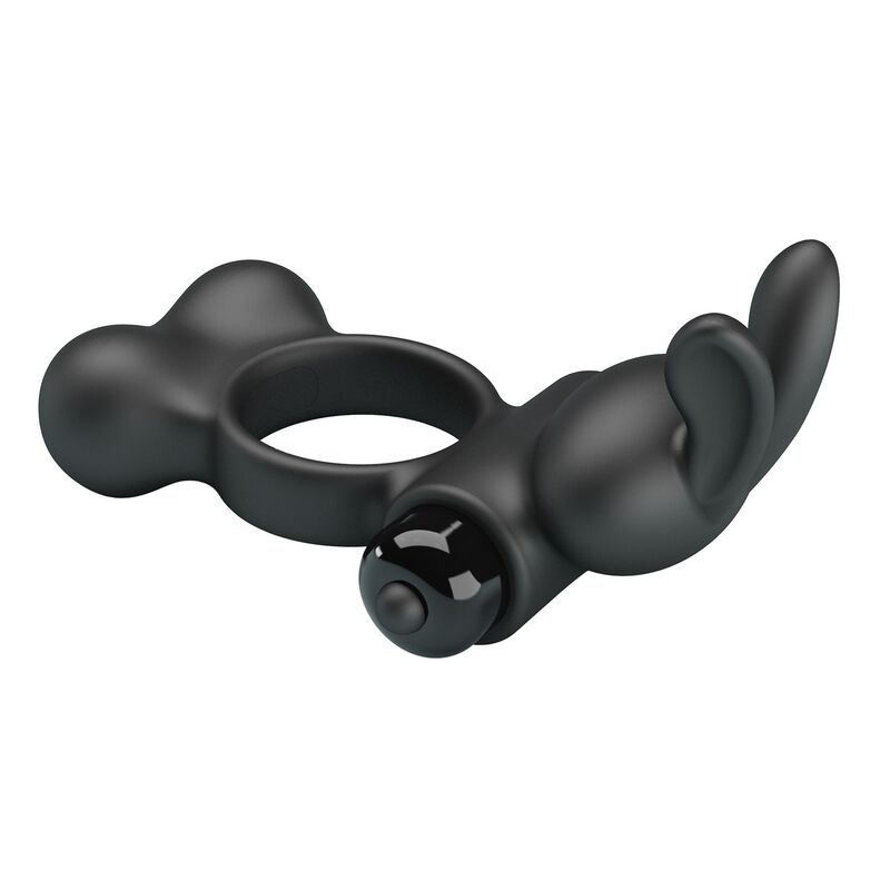 Pretty love - vibrating penis ring with bunny stimulator 10 functions black 6