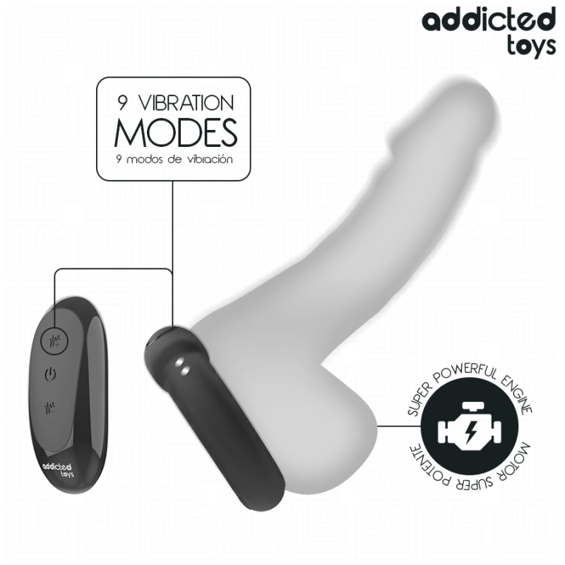 Addicted toys - heating effect vibrating cock ring remote control 3
