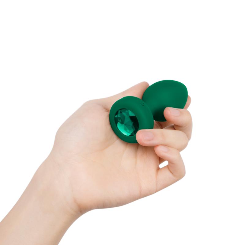 B-Vibe - Vibrating Jewel Plug M/L Emerald 5