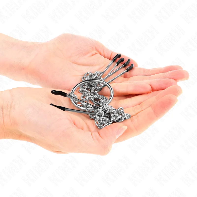 Kink - Triple Nipple And Clit Clamps With Chain Model 1 3
