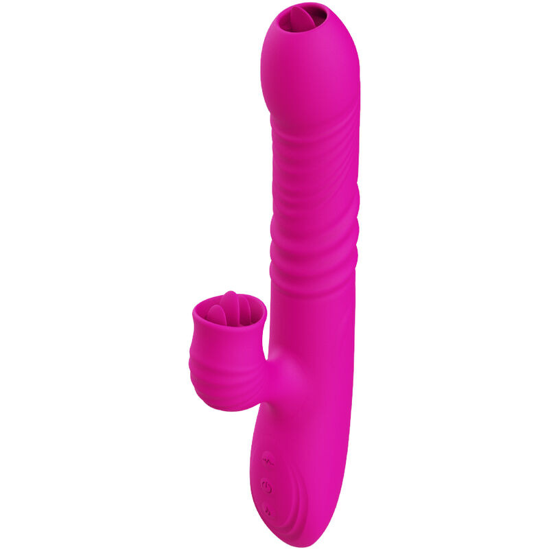 Armony - fanny multifunction double tongue vibrator fuchsia heat effect
