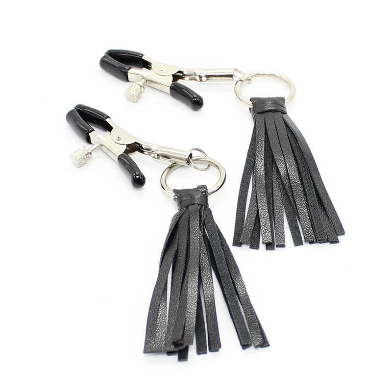 Ohmama Fetish Pu Tassel Nipple Clamps 1