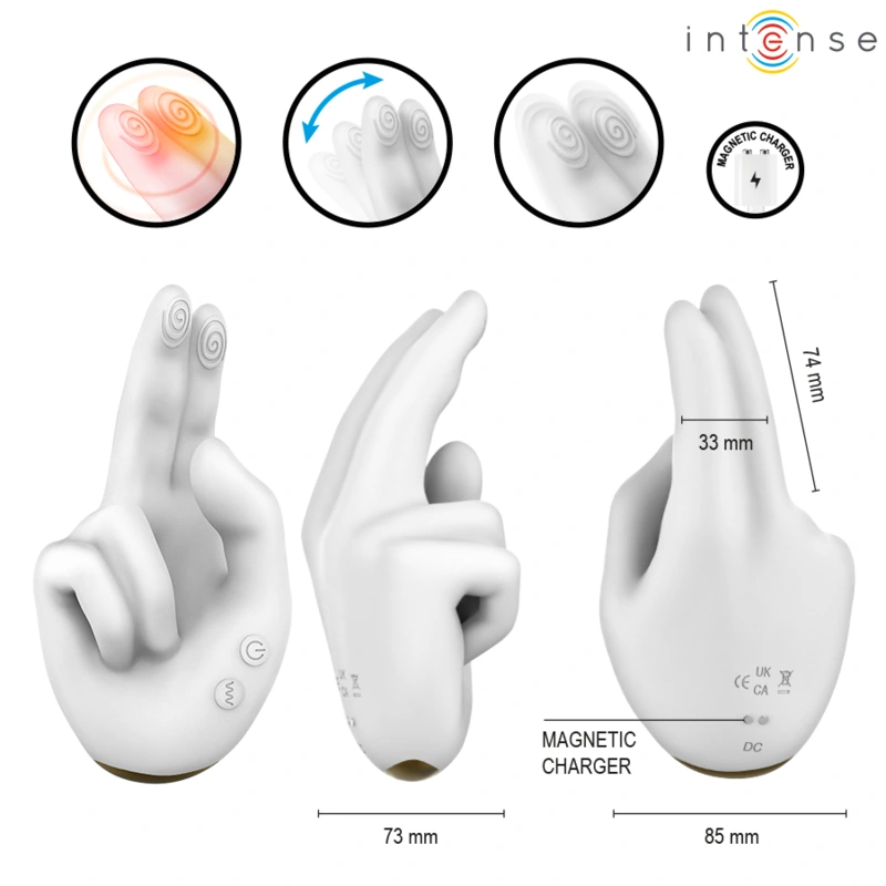 Intense - jimmy hand-shaped multifunction stimulator with vibration and heat 2