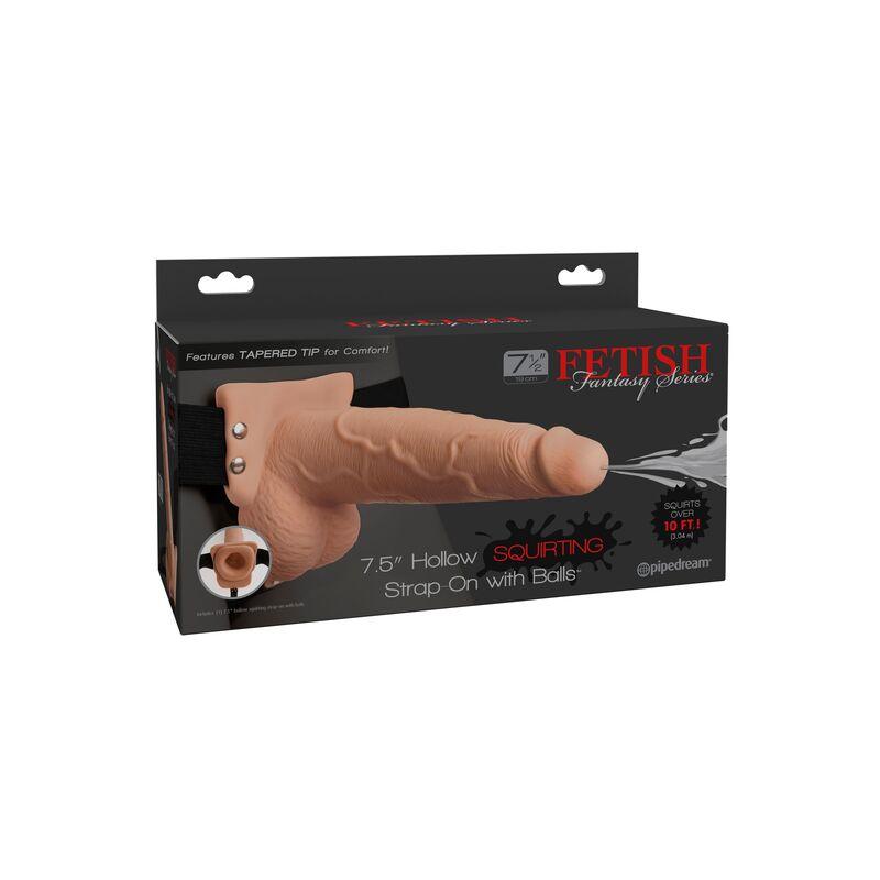 Fetish Fantasy Series - Adjustable Harness Realistic Penis With Balls Squirting 19 Cm 4