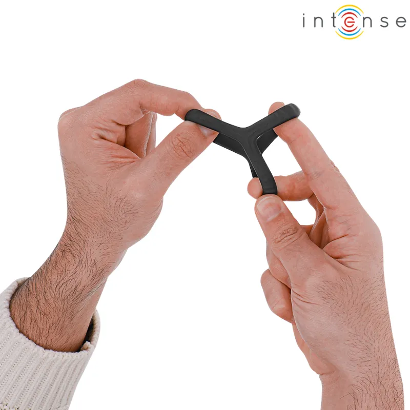 Intense - carson double silicone penis ring black model 4 2